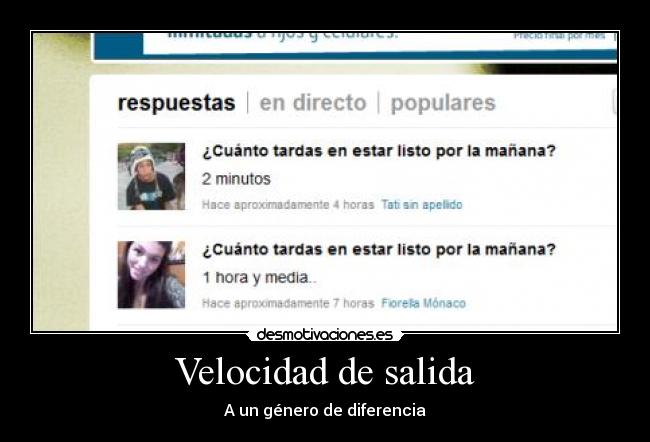 carteles arreglarse salida hombres mujeres manana genero diferencia desmotivaciones