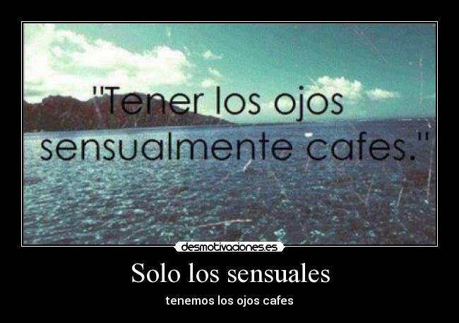 Solo los sensuales - tenemos los ojos cafes