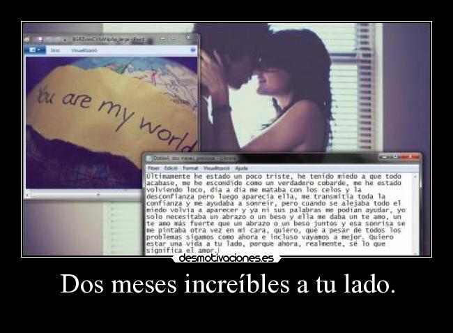 Dos meses increíbles a tu lado. -