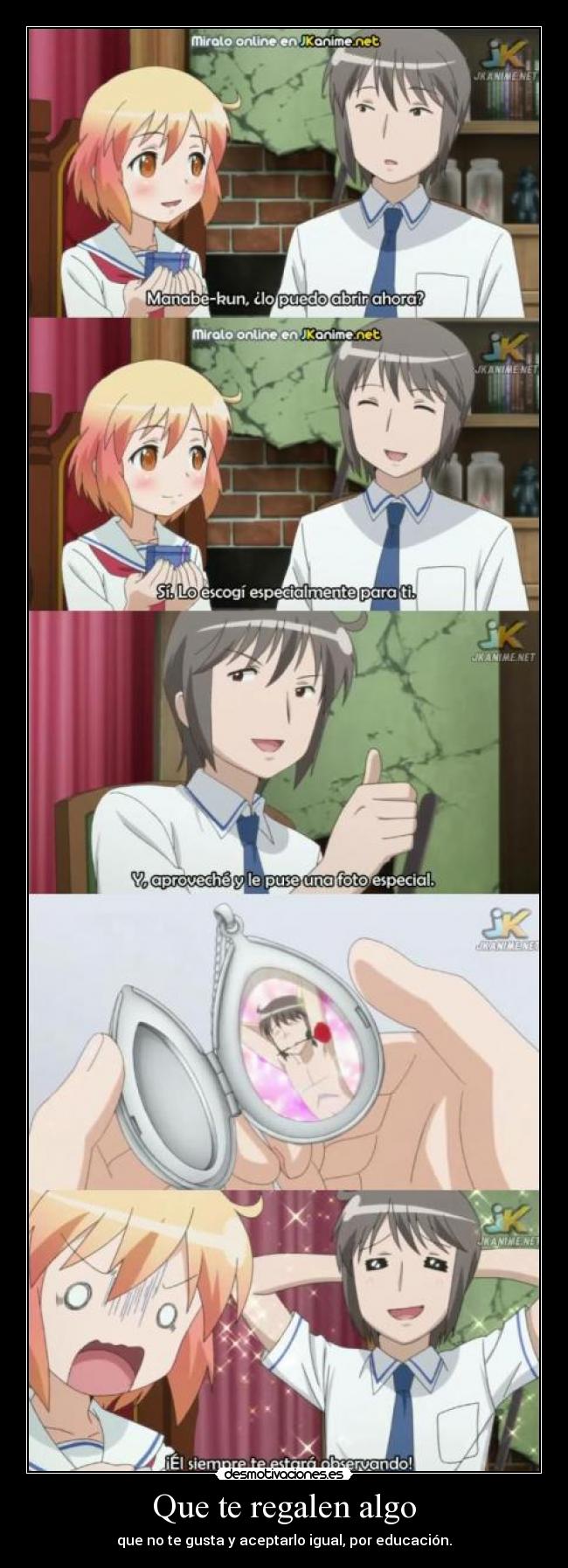 carteles anime kotoura san regalo aceptar educacion desmotivaciones