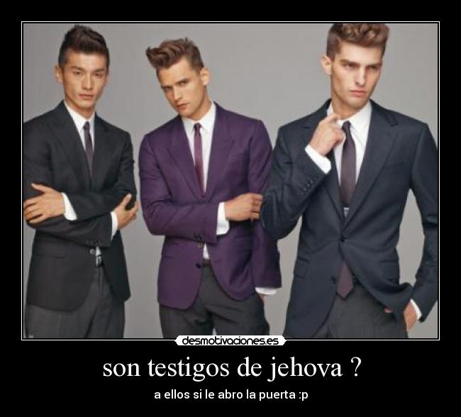 son testigos de jehova ? - a ellos si le abro la puerta :p
