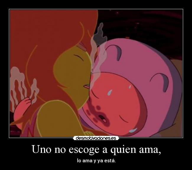 Uno no escoge a quien ama, - lo ama y ya está.