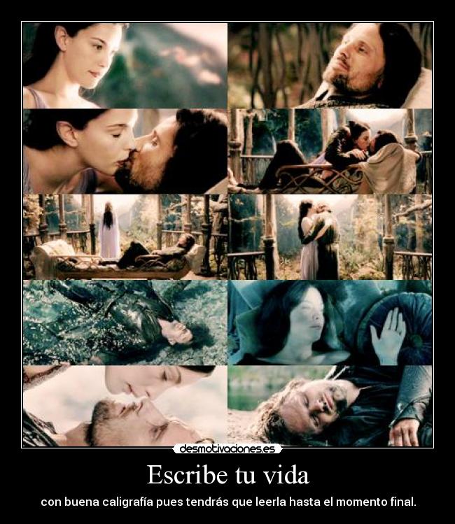 carteles vida carpediem4everii lotr rey gondor dama imladris desmotivaciones