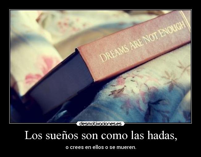 carteles dreams are not enough fairy desmotivaciones