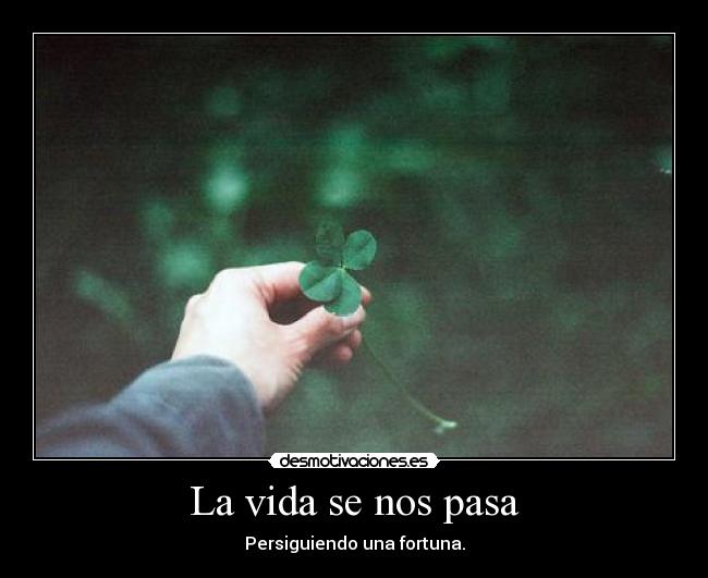 La vida se nos pasa - Persiguiendo una fortuna.