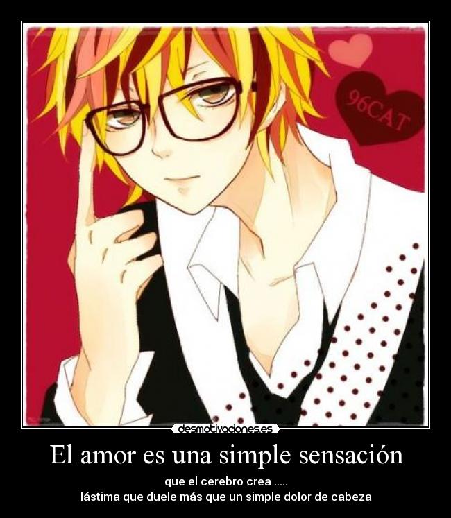 El amor es una simple sensación - 