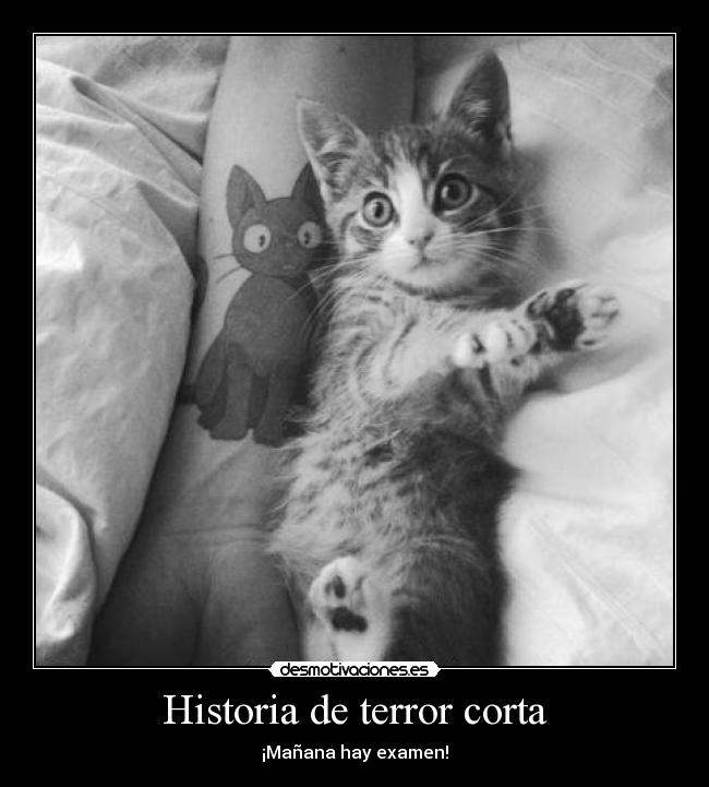 Historia de terror corta - ¡Mañana hay examen!
