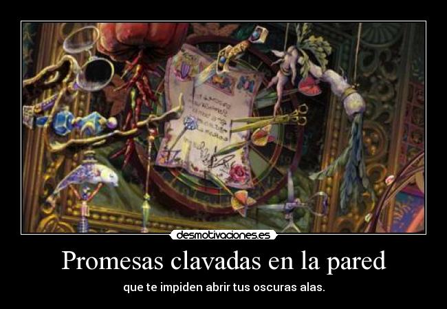 Promesas clavadas en la pared -