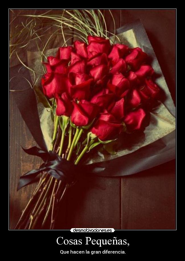 Cosas Pequeñas, - Que hacen la gran diferencia.