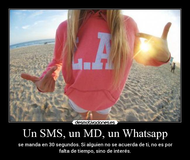 Un SMS, un MD, un Whatsapp -