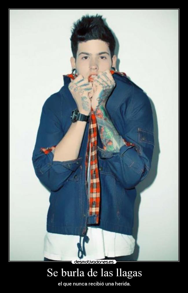 Se burla de las llagas - el que nunca recibió una herida.