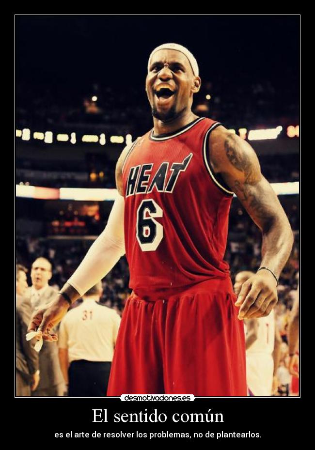 El sentido común - es el arte de resolver los problemas, no de plantearlos.