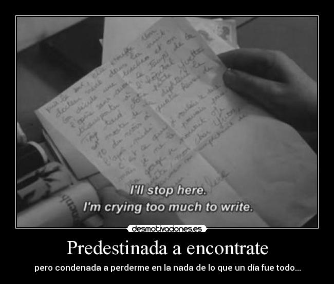 Predestinada a encontrate -