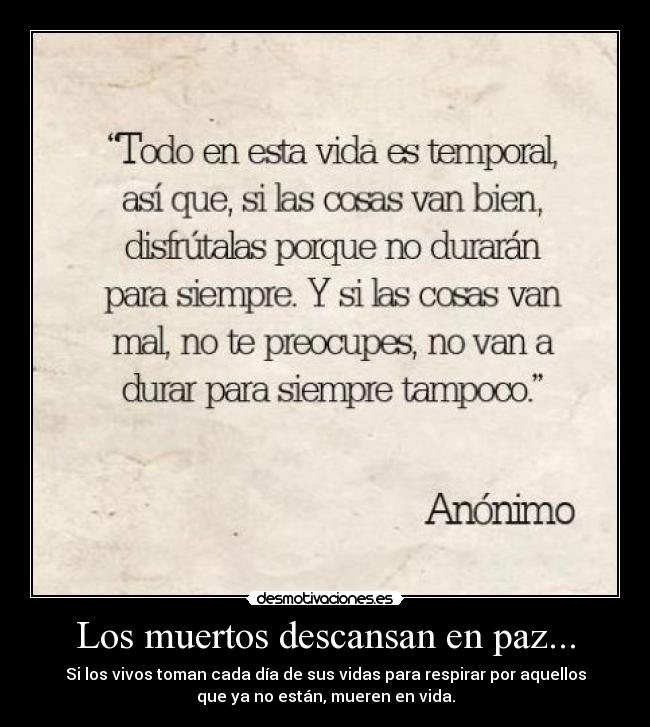 Los muertos descansan en paz... - 