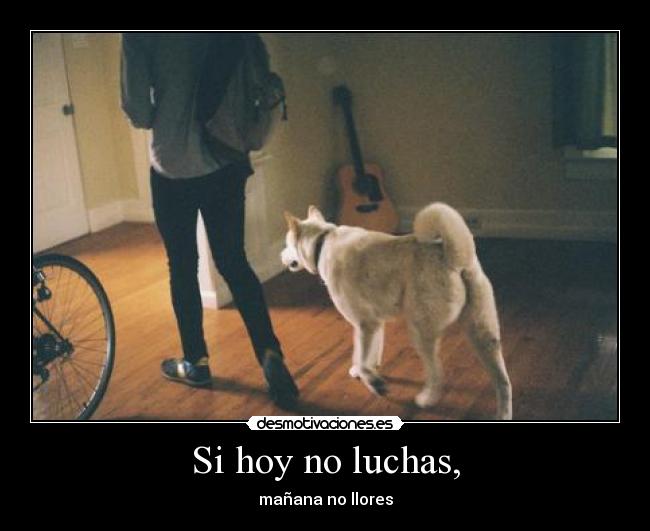 Si hoy no luchas, - 