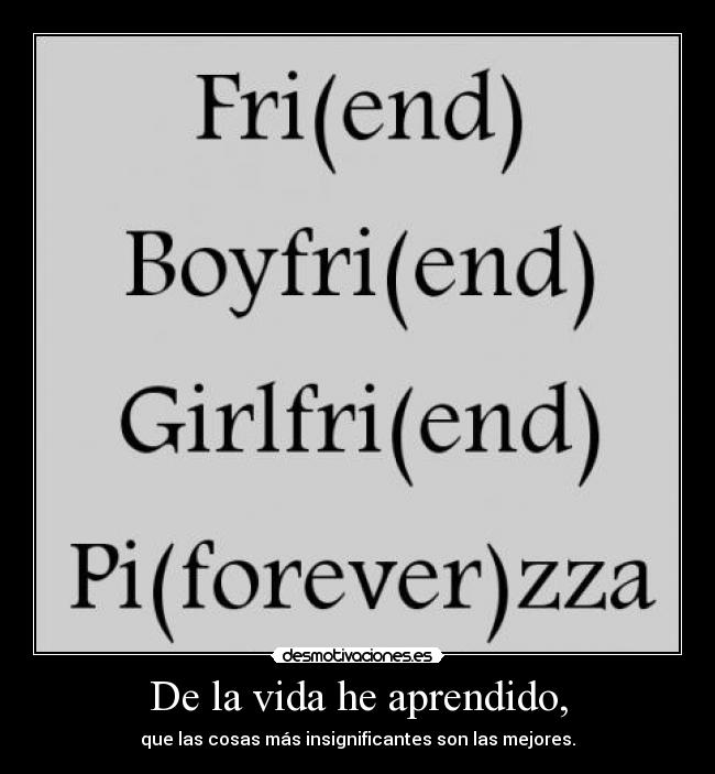 De la vida he aprendido, - 