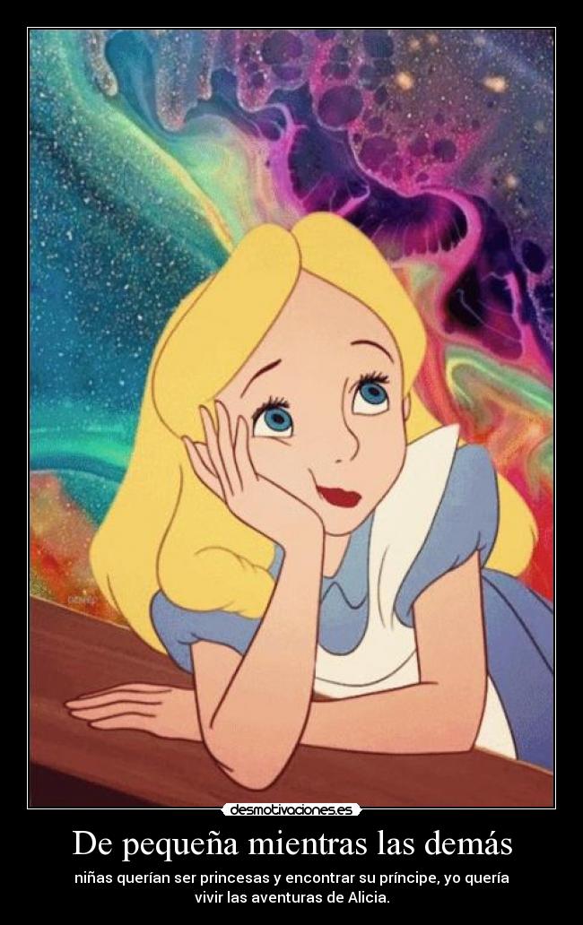 De pequeña mientras las demás -