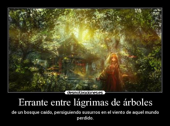 Errante entre lágrimas de árboles - 