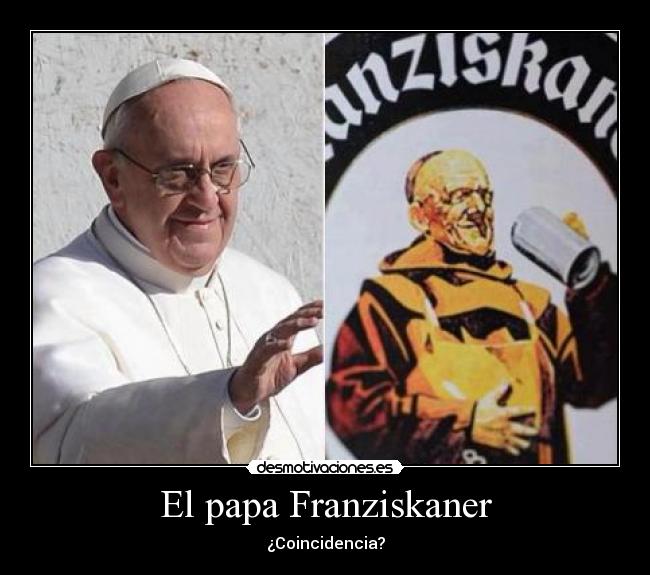 carteles papa cerveza franziskaner desmotivaciones