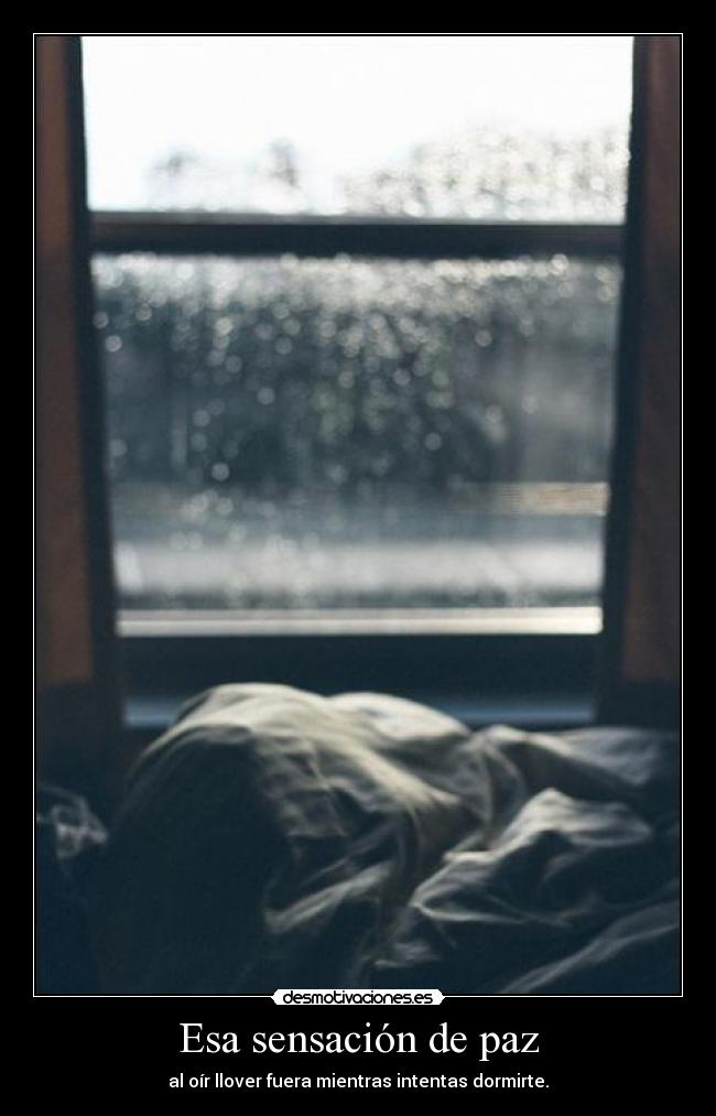 Esa sensación de paz -