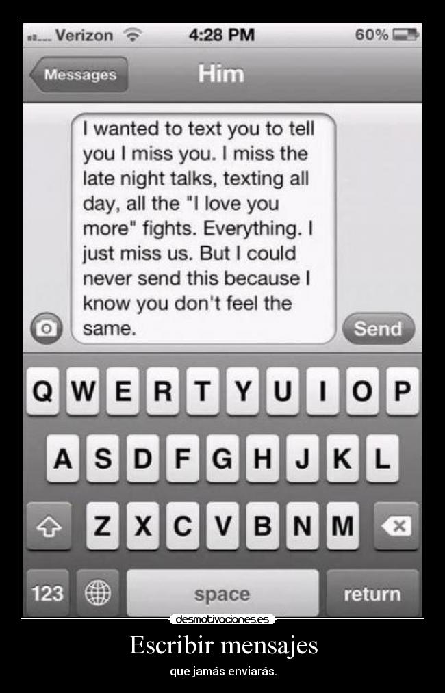 Escribir mensajes - que jamás enviarás.