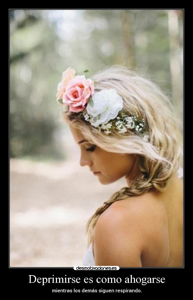 Deprimirse es como ahogarse -