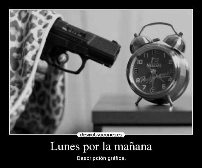 Lunes por la mañana - Descripción gráfica.