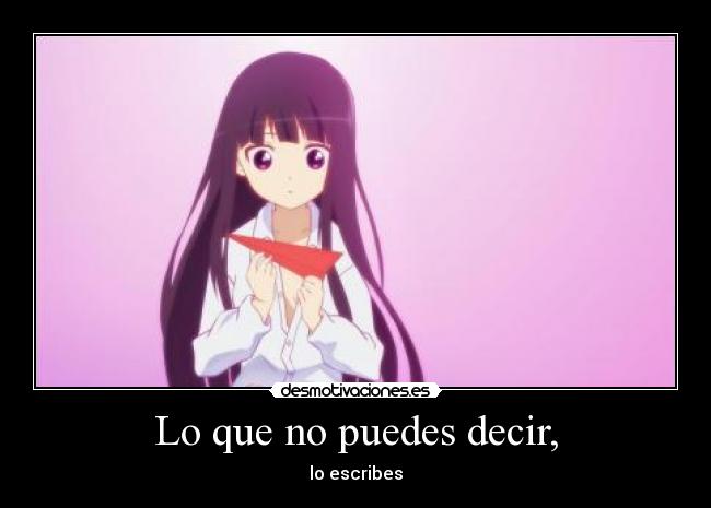 Lo que no puedes decir, -