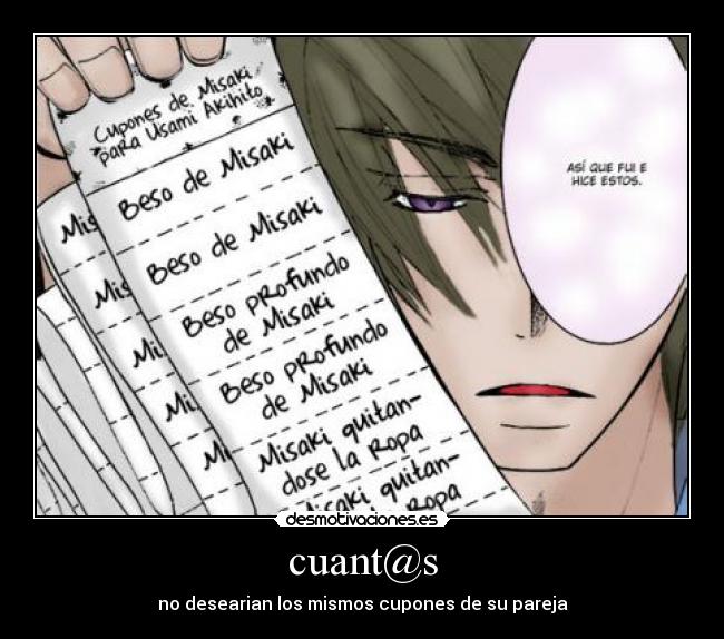 cuant@s - no desearian los mismos cupones de su pareja