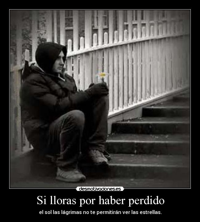 Si lloras por haber perdido -
