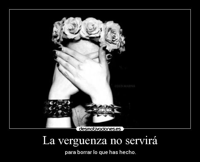 La verguenza no servirá -