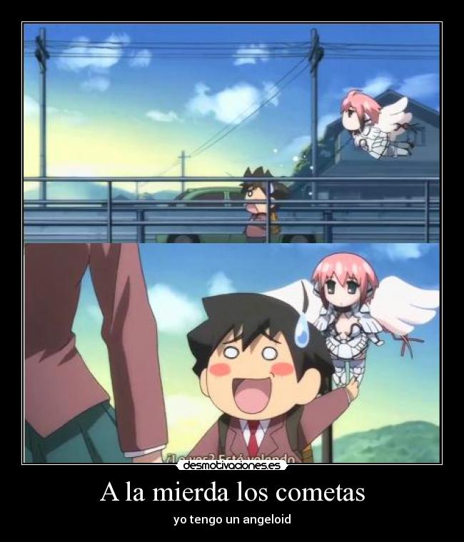carteles anime sora otoshimo soranootoshimono ikaros angeloid desmotivaciones