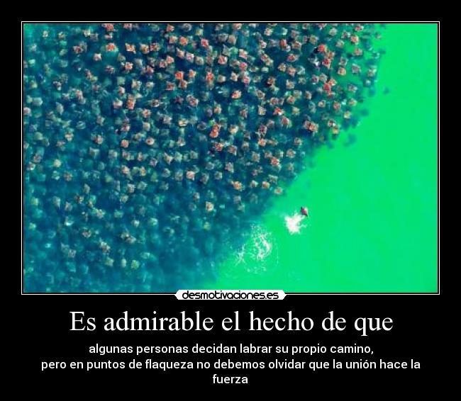 Es admirable el hecho de que - 