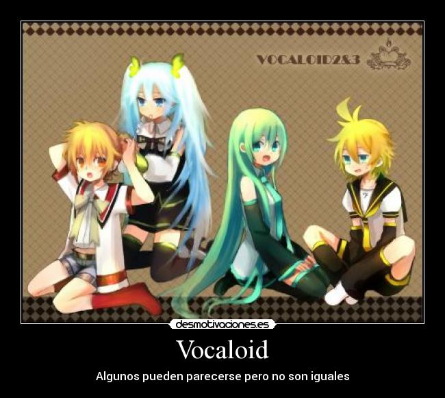 carteles vocaloid hatsune miku len kagamine suzune ring lui hibiki desmotivaciones