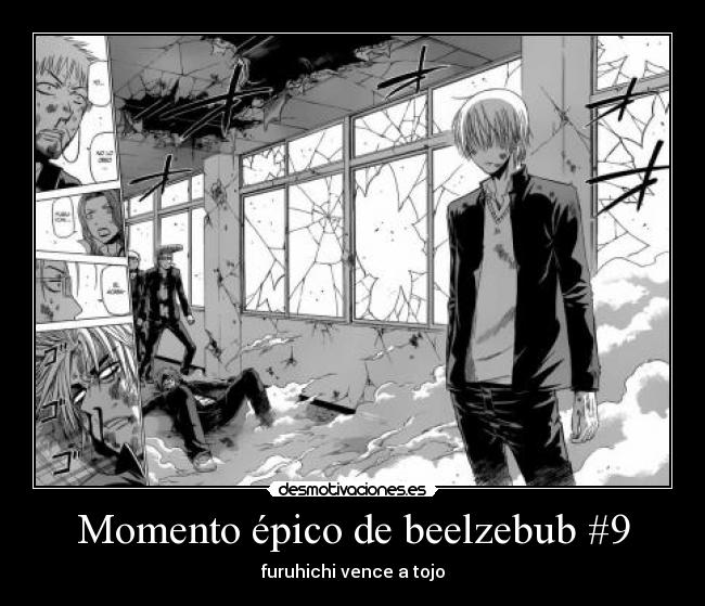carteles anime manga tojo furuhichi beelzebub momento epico oga nene desmotivaciones