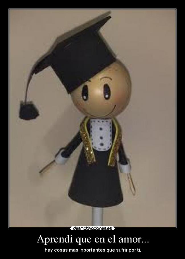 Aprendi que en el amor... -