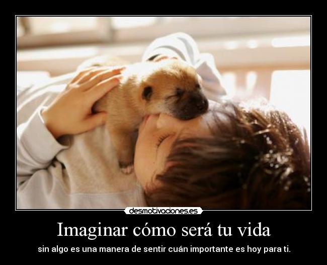 Imaginar cómo será tu vida - sin algo es una manera de sentir cuán importante es hoy para ti.