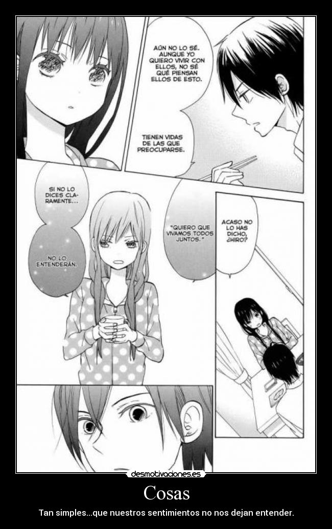 Cosas - Tan simples...que nuestros sentimientos no nos dejan entender.