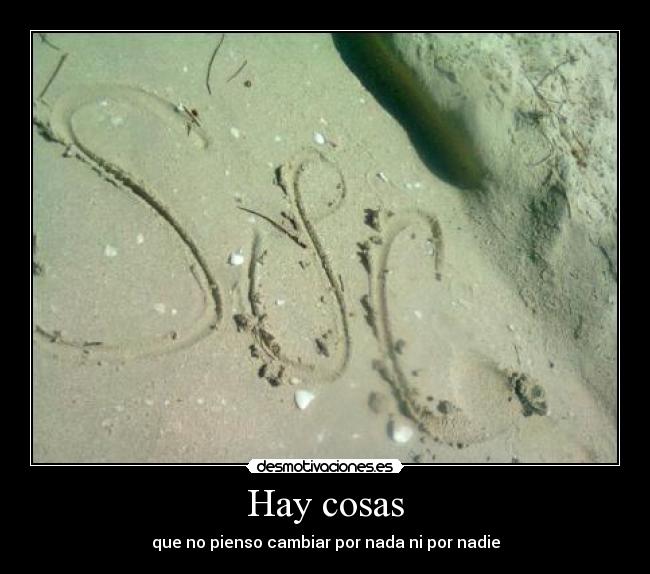 Hay cosas - que no pienso cambiar por nada ni por nadie