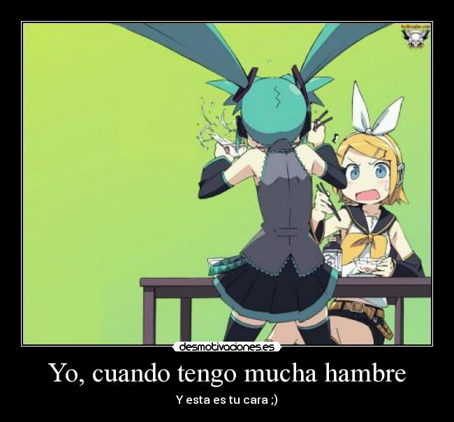 carteles muchaa ambreeeeeeeeeeee miku rin desmotivaciones