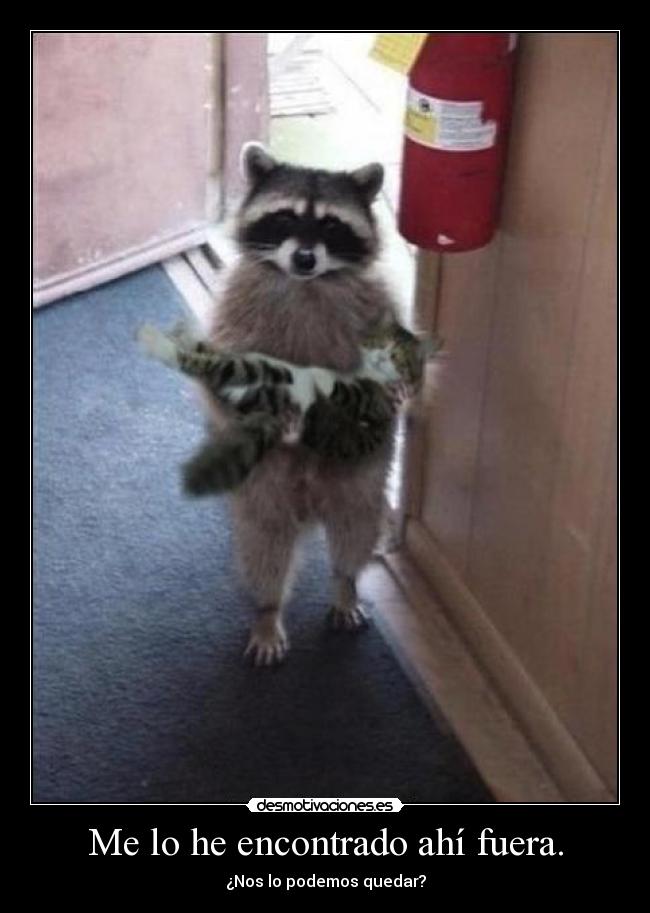 Me lo he encontrado ahí fuera. -