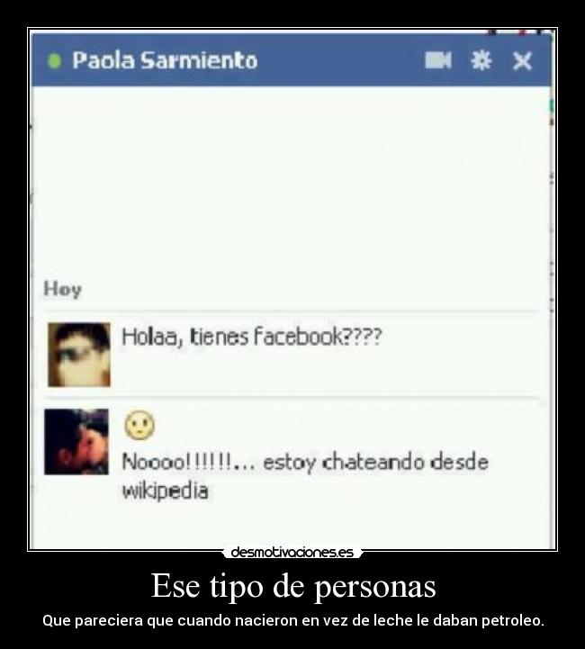 Ese tipo de personas -