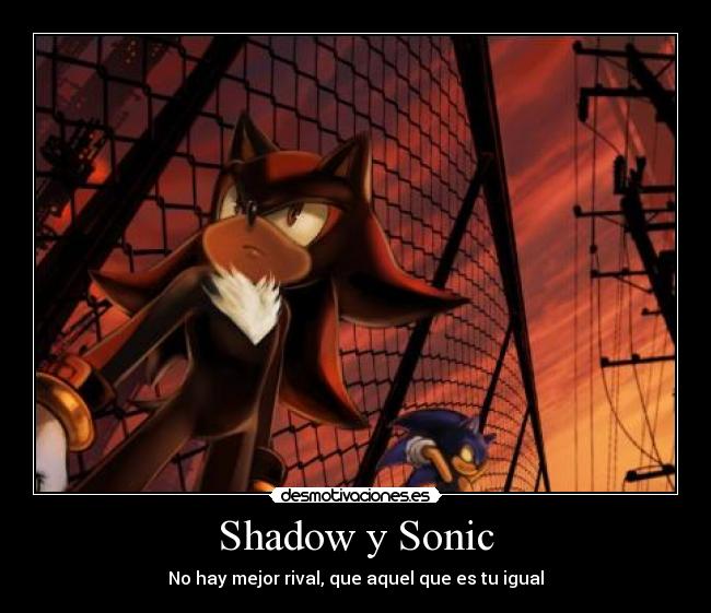 Shadow y Sonic - No hay mejor rival, que aquel que es tu igual