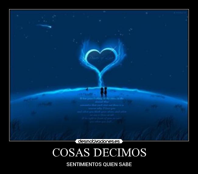 COSAS DECIMOS - SENTIMIENTOS QUIEN SABE