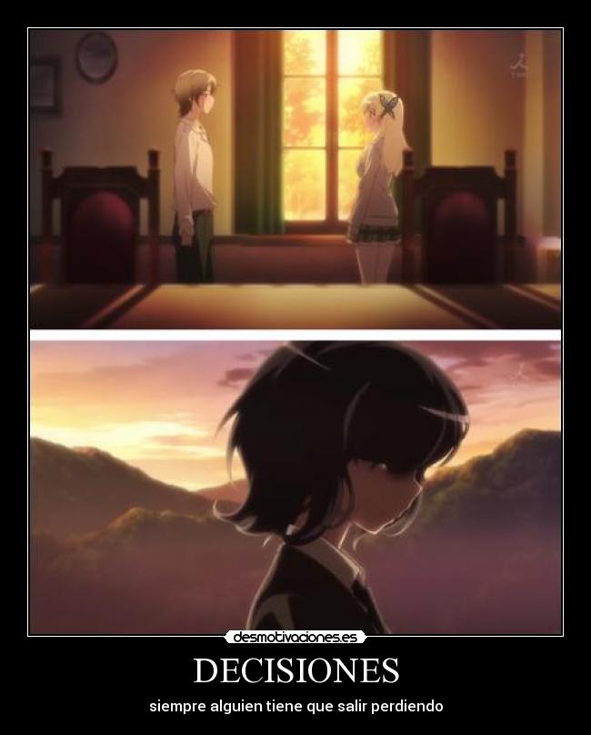 carteles kodaka yozora boku tomodachi sukunai decisiones desmotivaciones