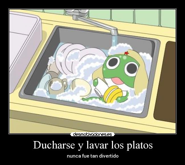 Ducharse y lavar los platos - 