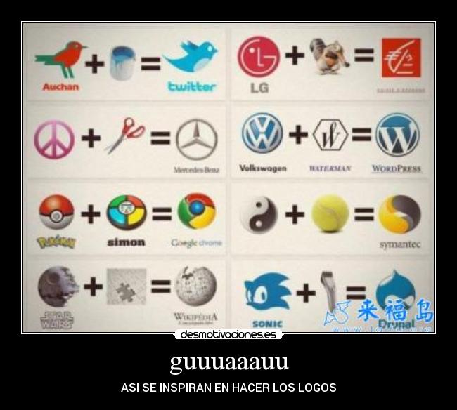 guuuaaauu - ASI SE INSPIRAN EN HACER LOS LOGOS