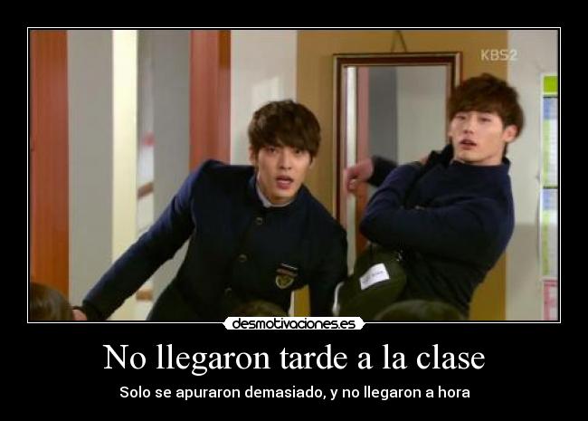 No llegaron tarde a la clase -