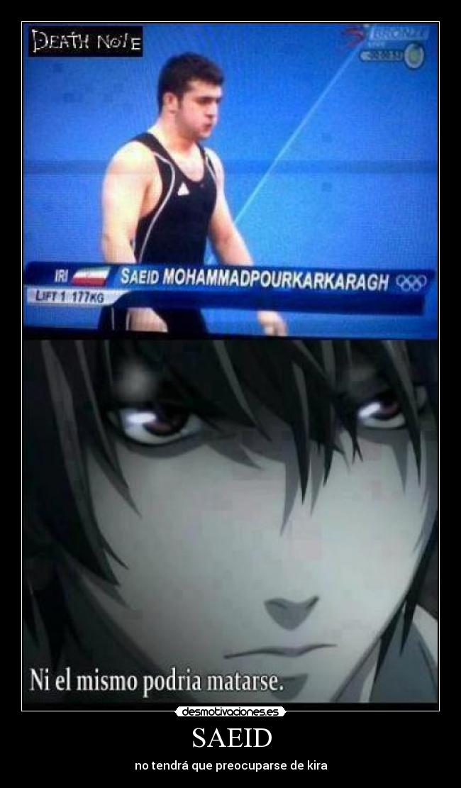 carteles saeid nosecuantoxd death note deathnote kira desmotivaciones
