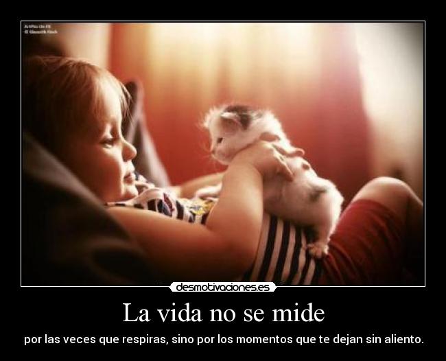 La vida no se mide - por las veces que respiras, sino por los momentos que te dejan sin aliento.